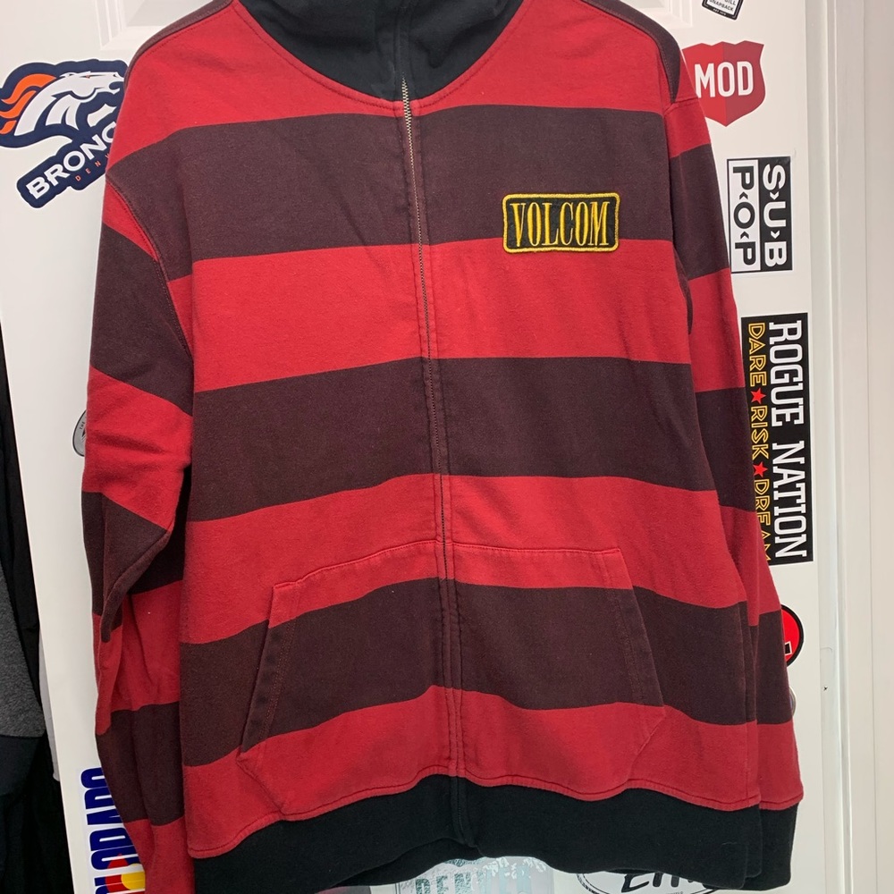 Volcom striped full-zip hoodie